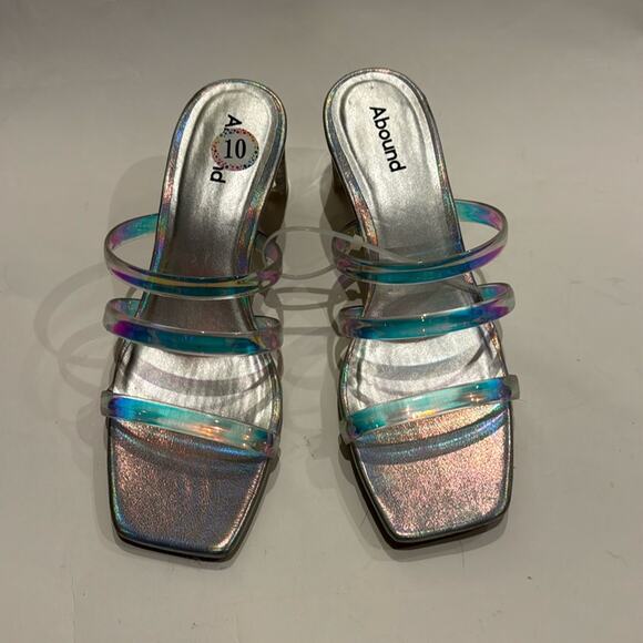 Abound Shoes - Abound NWT Strappy Clear Heel Sandal, no box.
